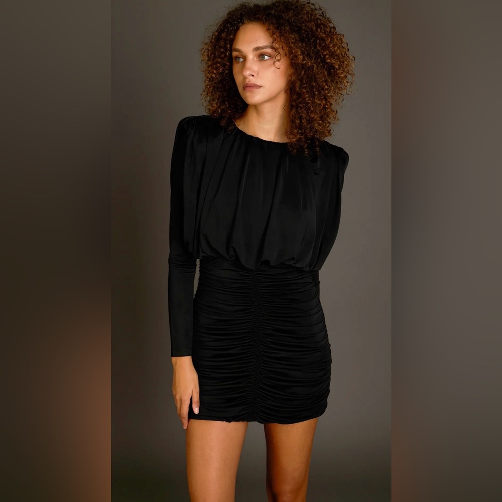 Endless Rose Fluid Shoulder Pad Mini Dress.  ZB5
